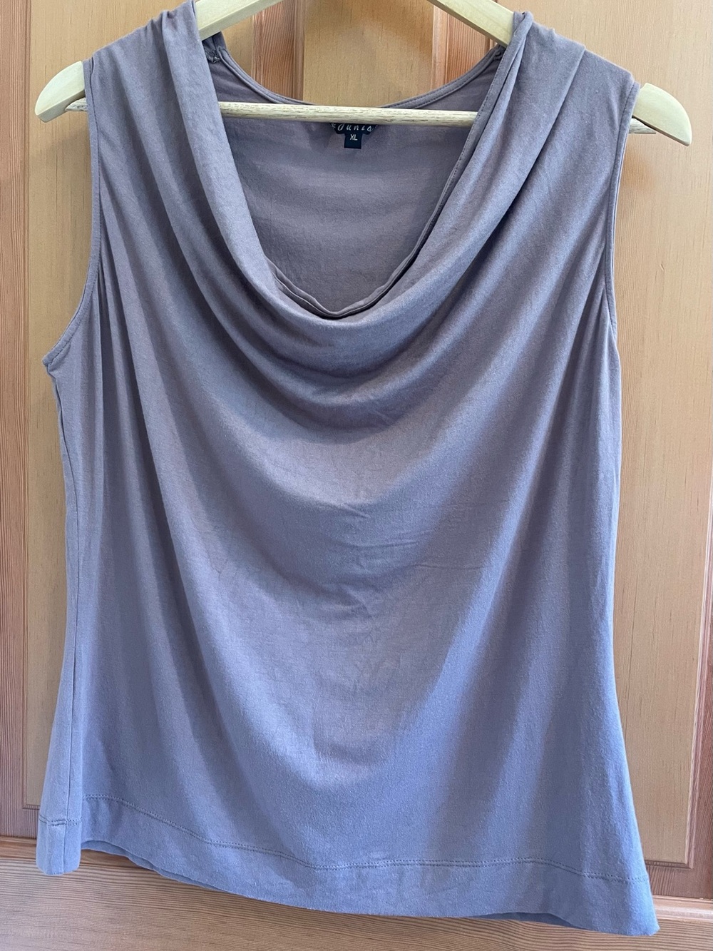 Dunia Cowl Neck Tank, Chocolate Brown